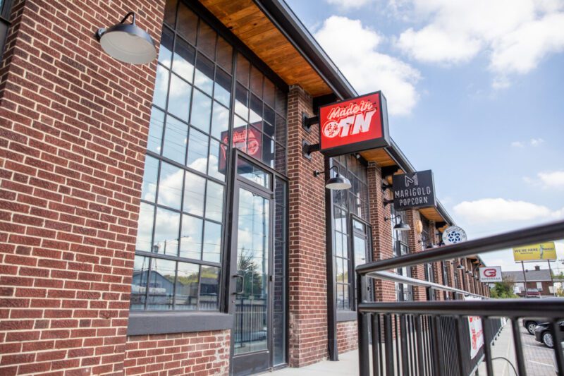 Blackbird Media storefront with outdoor signage and brick facade.